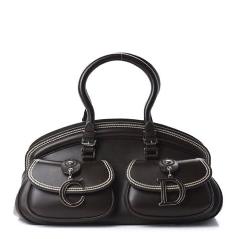 Christian Dior Detective Bag black Leather satchel.